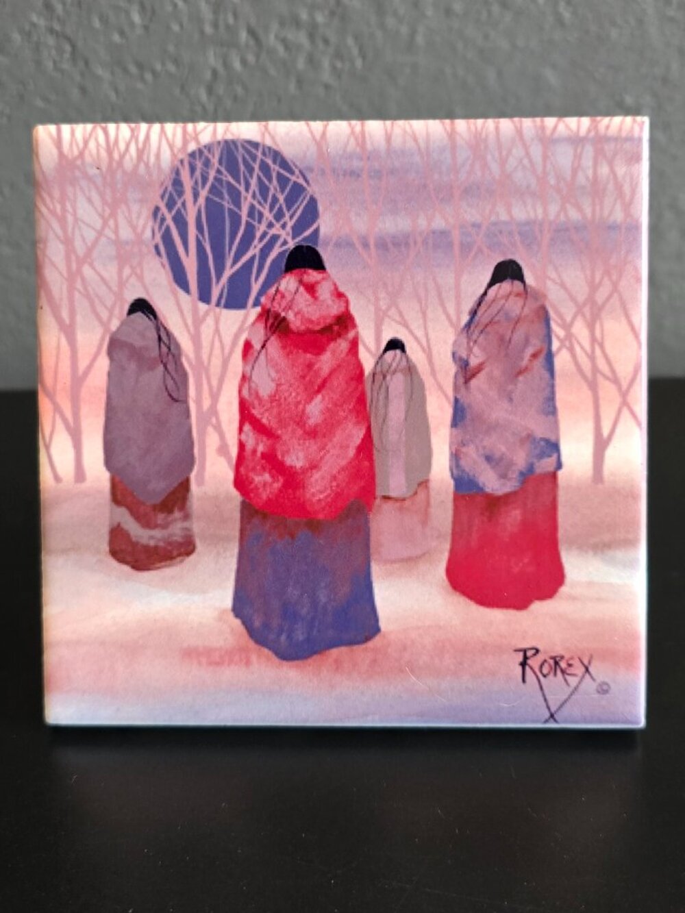 Native American Tile Photo Art Walking Home Cherokee Artist Jeanne Rorex Bridges